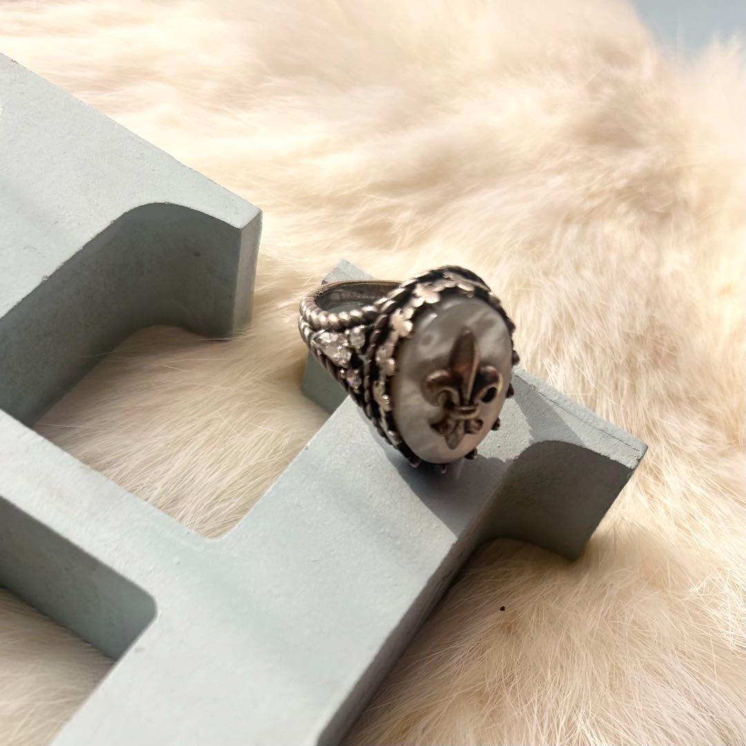 ★ PATRICK COX パトリックコックス 白蝶貝り ング サイズ15.5号