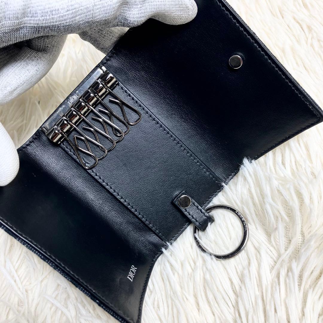【極美品】 クリスチャンディオール キーケース オブリーク