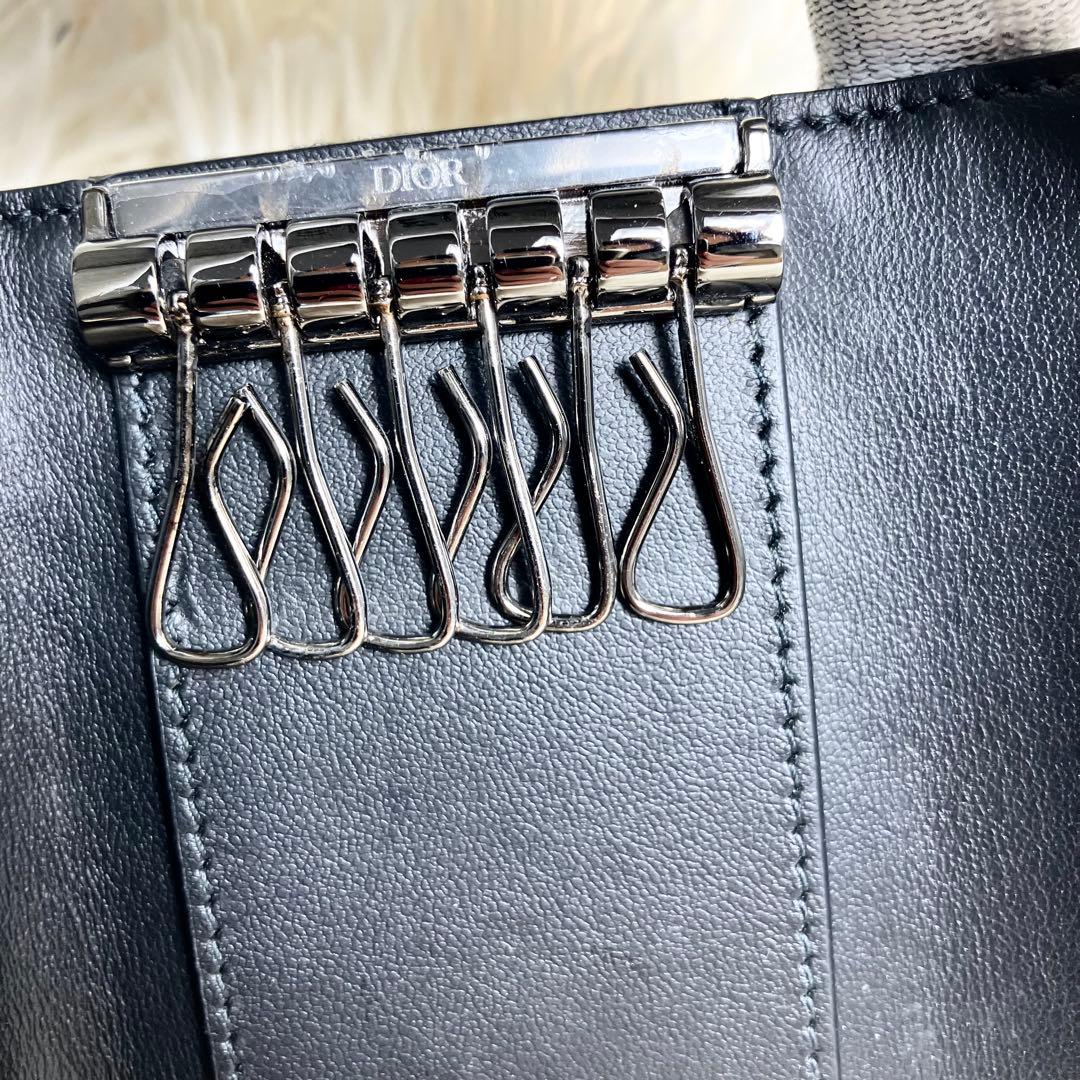 【極美品】 クリスチャンディオール キーケース オブリーク