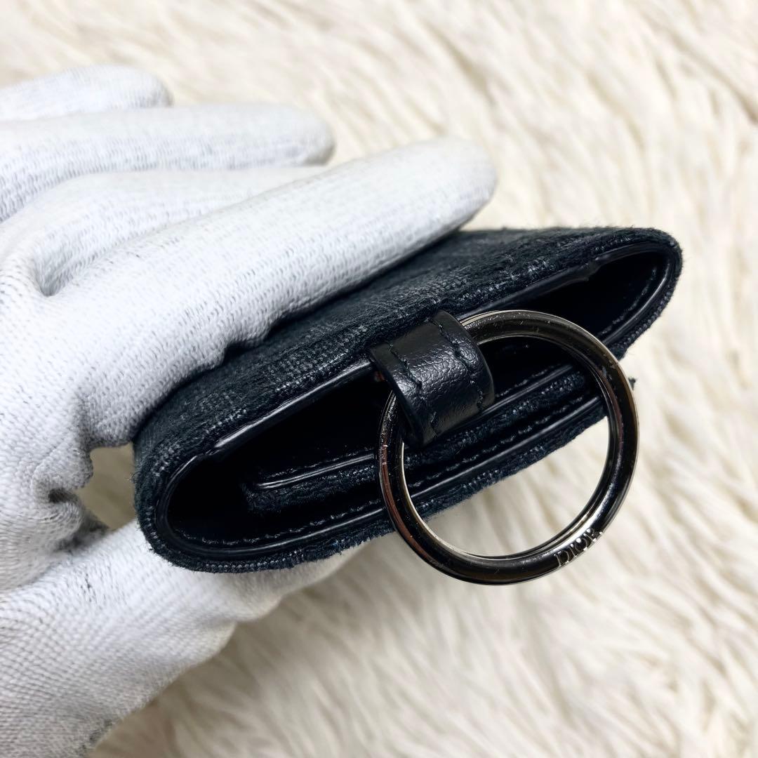 【極美品】 クリスチャンディオール キーケース オブリーク