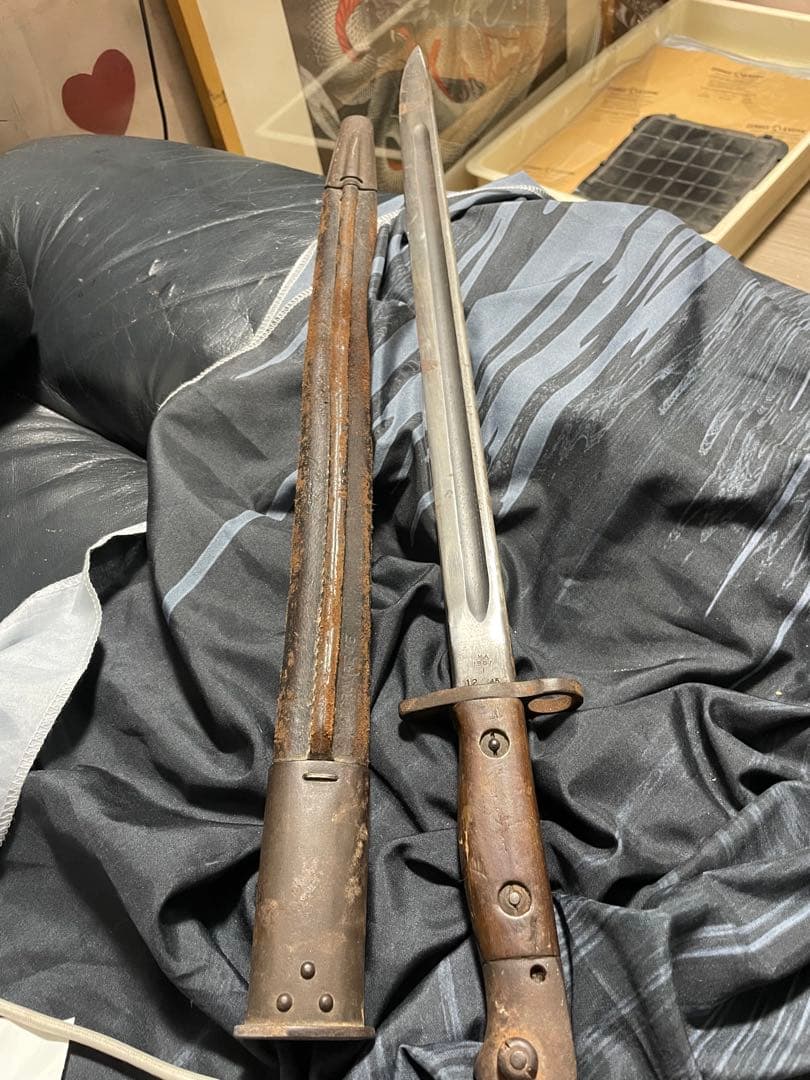 1907年製鞘付き 日本？模造刀　銃剣？
