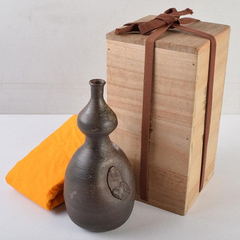 桂又三郎極め　江戸時代初期　古備前　瓢型人形徳利　V　R9511