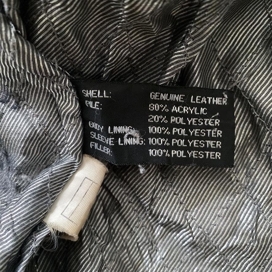 海外古着 レザー 本革 シングルライダースジャケット 4XL ブラック