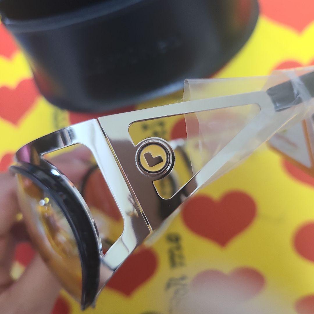 LEMONED イエローラウンドサングラス ケース付き