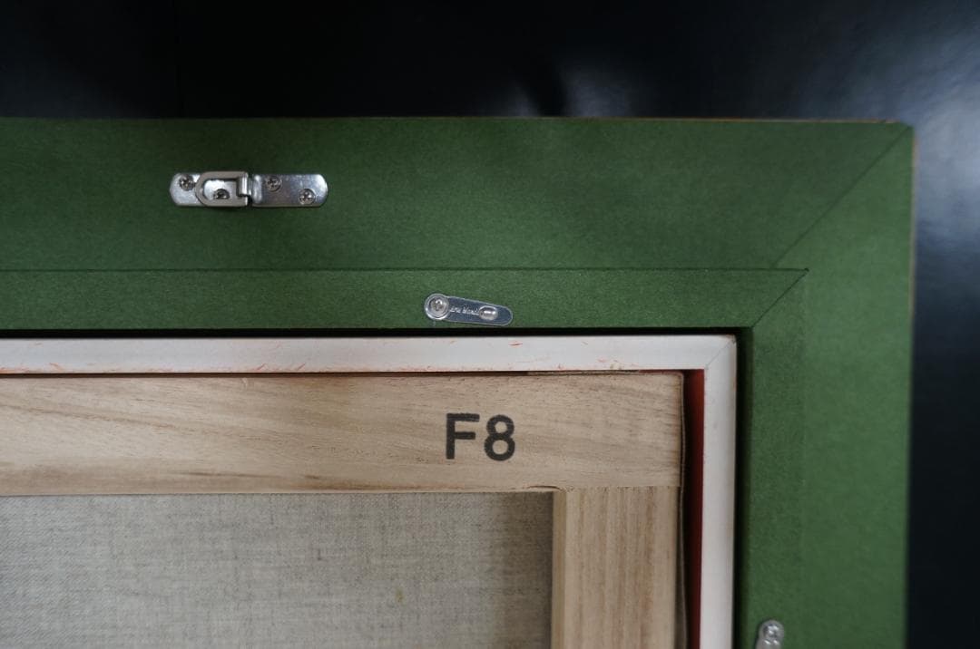 0003　絵画　天使の絵　赤　ピンク　額縁