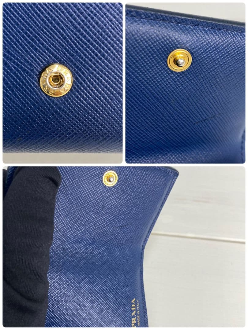 PRADA 三つ折り財布 コンパクトウォレット サフィアーノ