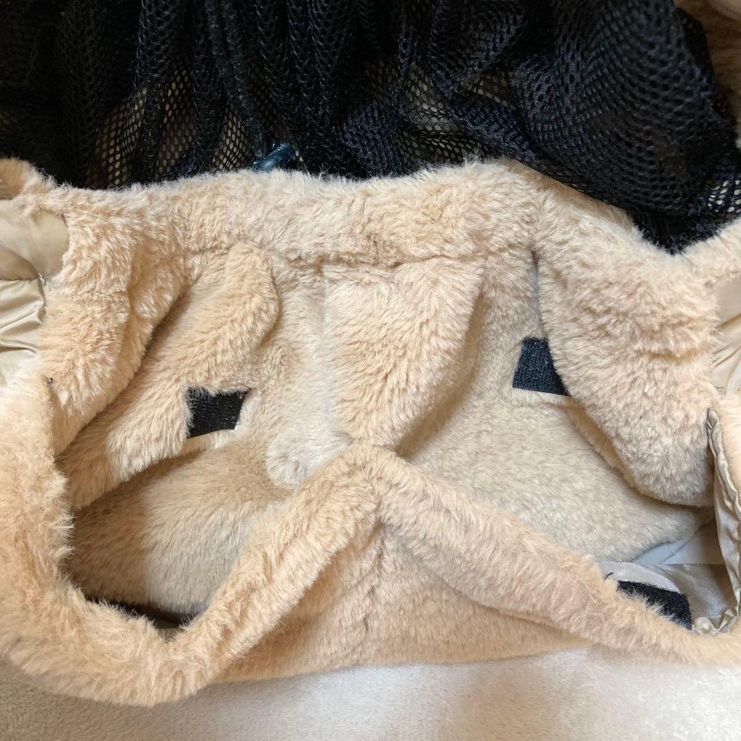 ♡ ペット ♡ ファー スリング キャリーバッグ ベージュ