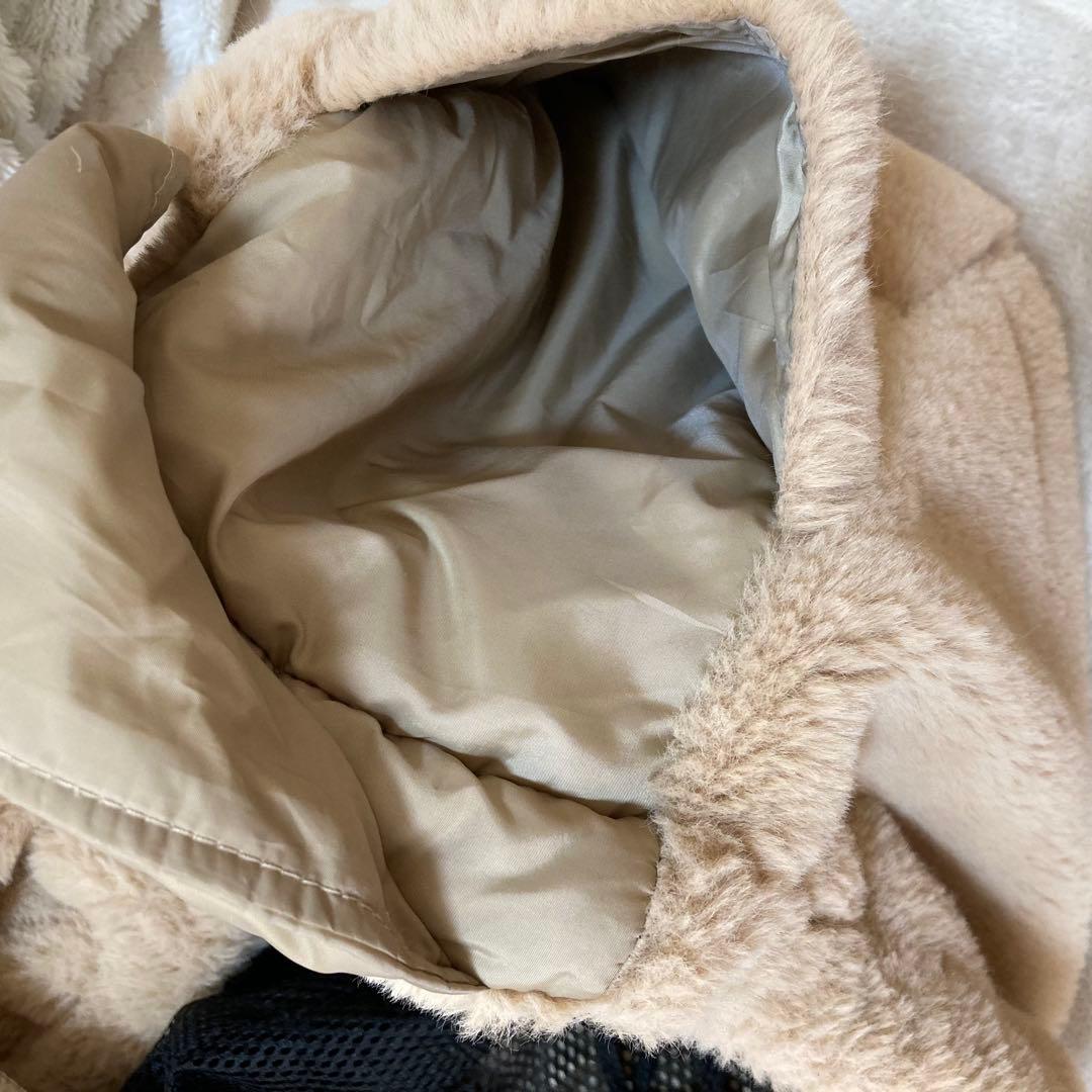 ♡ ペット ♡ ファー スリング キャリーバッグ ベージュ