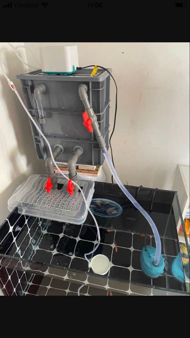 45wポンプ付き三段式濾過装置大型 沈殿物理生物一体型濾過外部式 濾過器水槽濾過