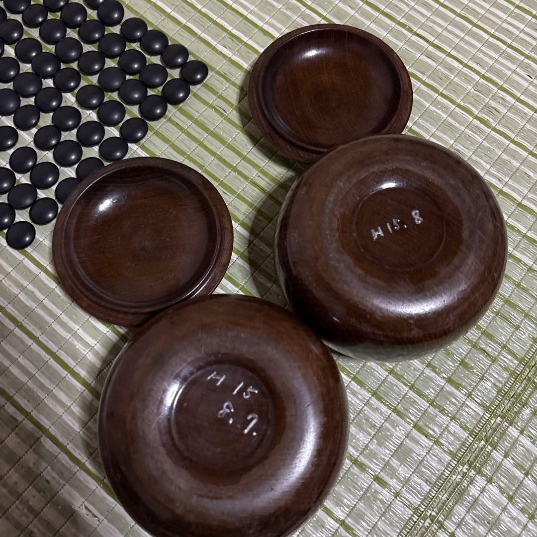 囲碁　碁石　駒　蛤　ハマグリ　那智黒　35号　工芸品