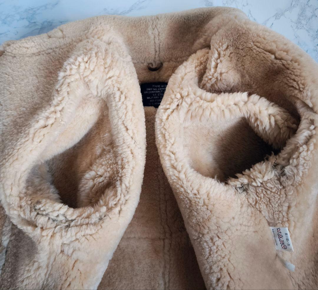 【KeNshiro】ムートンジャケット B3 本革 リアルレザー 裏地ボア