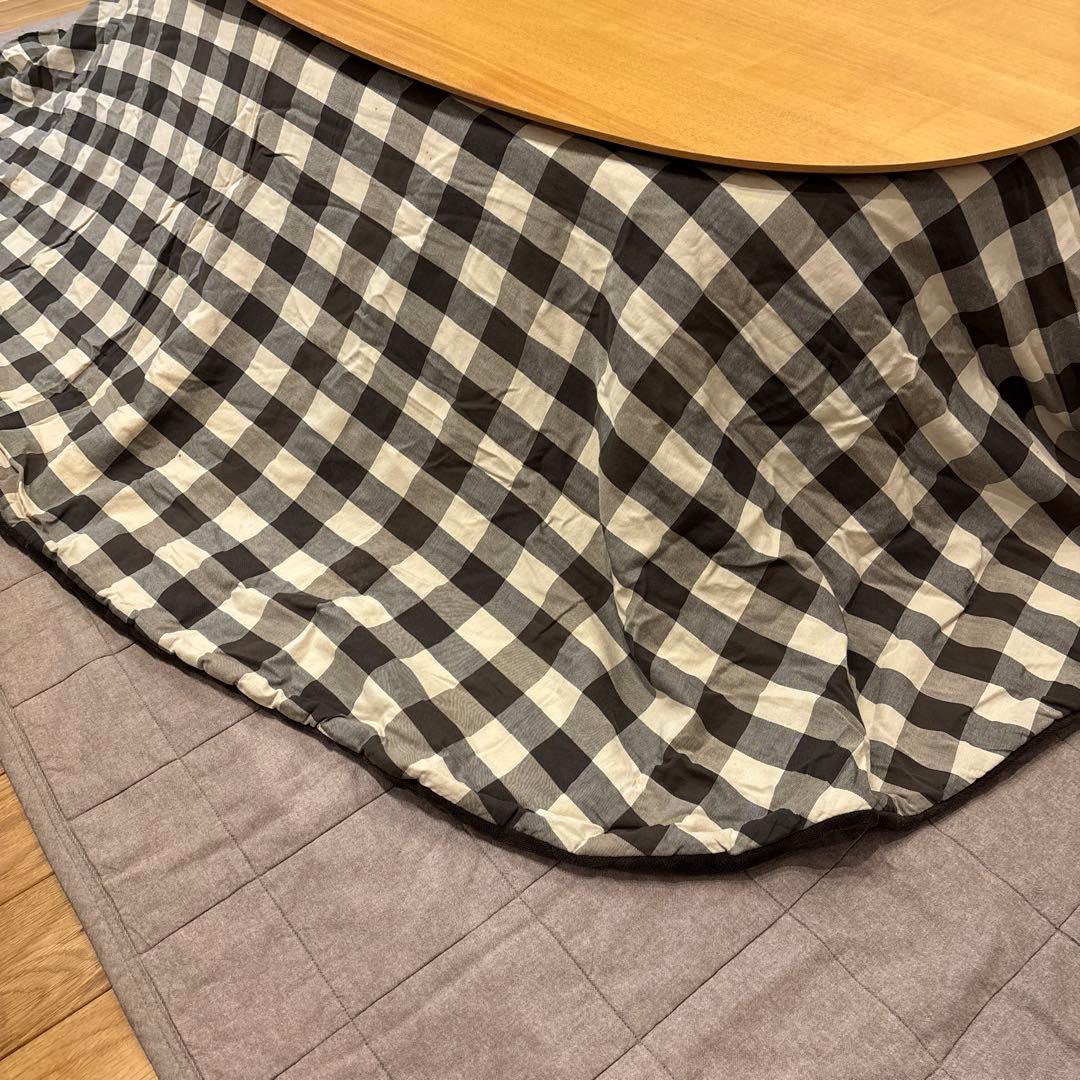 無印良品　楕円形こたつ 本体　タモ材曲木脚　フラットヒーター　こたつふとん　敷物