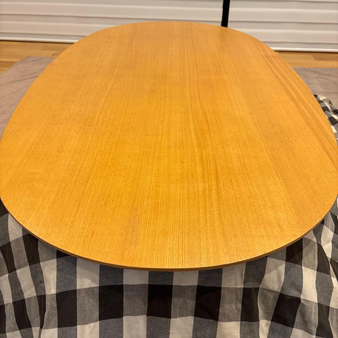 無印良品　楕円形こたつ 本体　タモ材曲木脚　フラットヒーター　こたつふとん　敷物