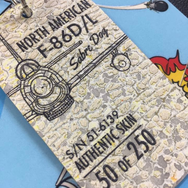 F-86D戦闘機 セイバードッグ　キーホルダー　フライトタグ 250枚限定品