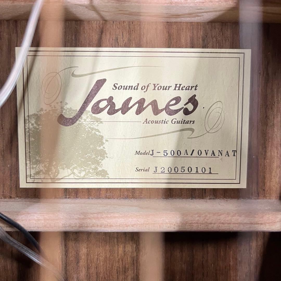 【11363】James J-500A OVANAT トップ単板 エレアコ