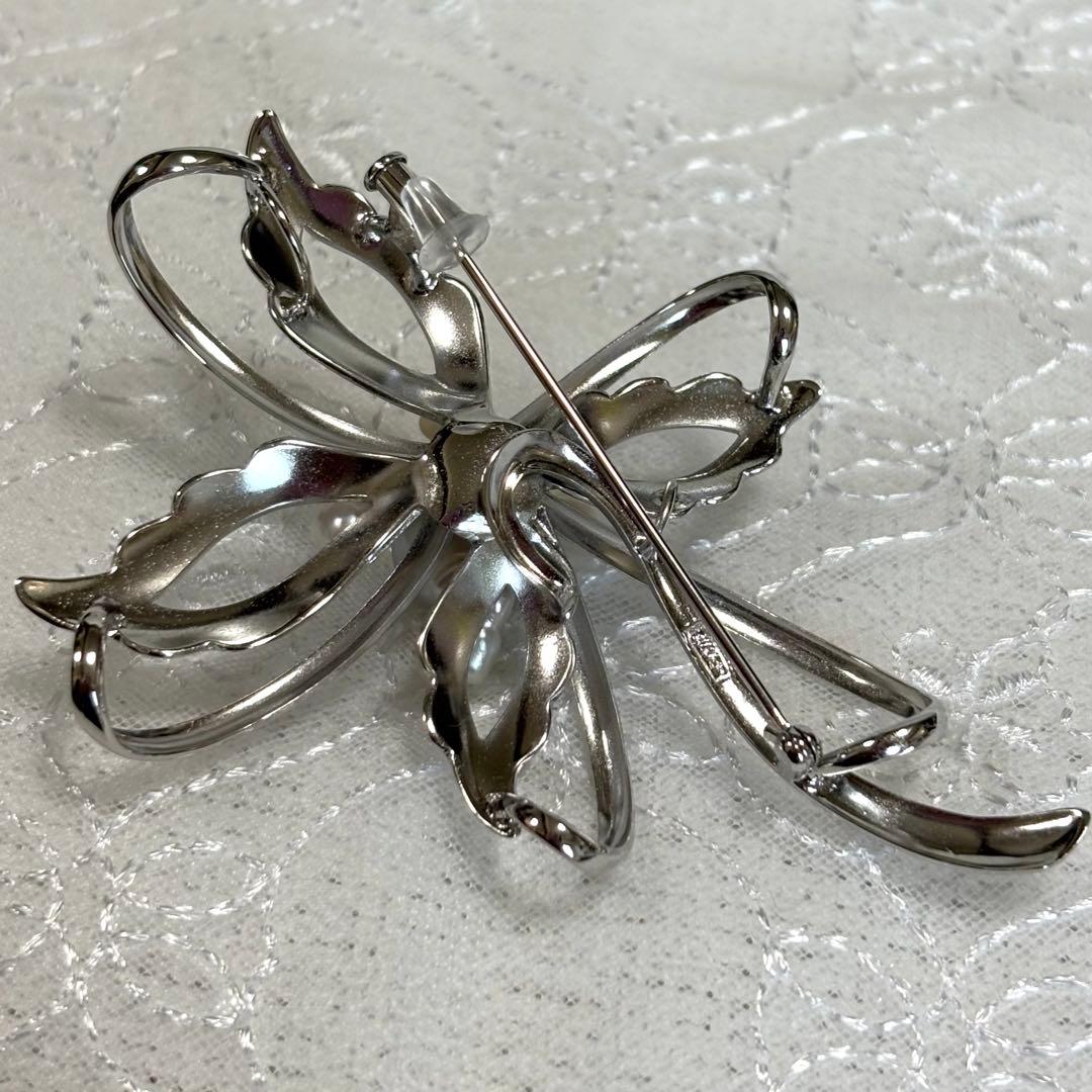 新品 GSTV 黒蝶真珠 白蝶ケシパール ブローチ ネックレストップ 箱/保証書