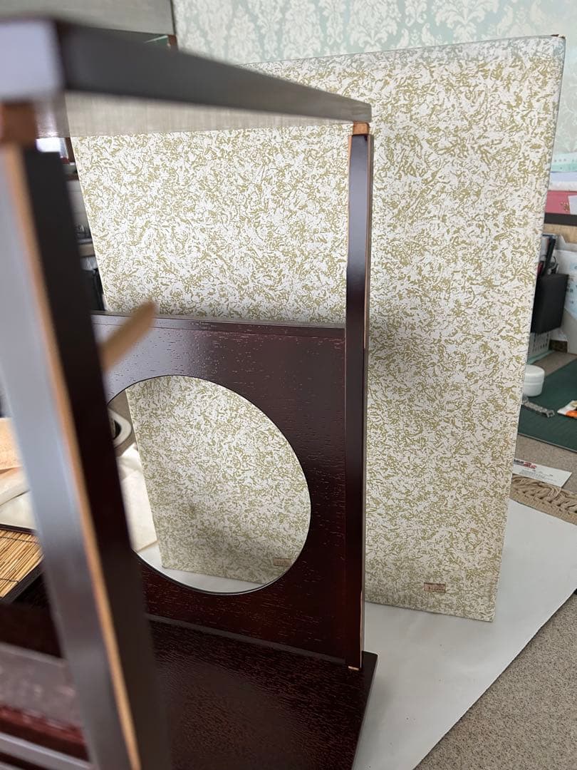 新品　茶道具吉野　組み立て式　8片　木製茶道具 格子状パネル付き