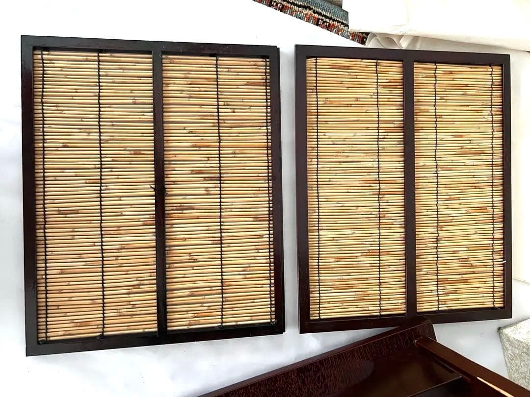 新品　茶道具吉野　組み立て式　8片　木製茶道具 格子状パネル付き