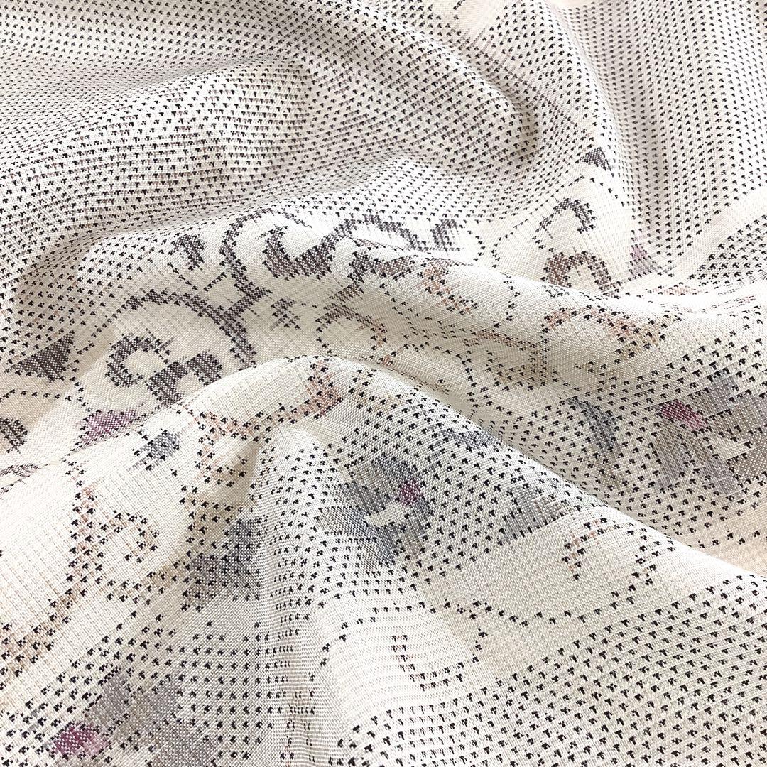 ◎mk-1109　　本場大島紬　白大島　西野織物　証付き　中古品　　1-15