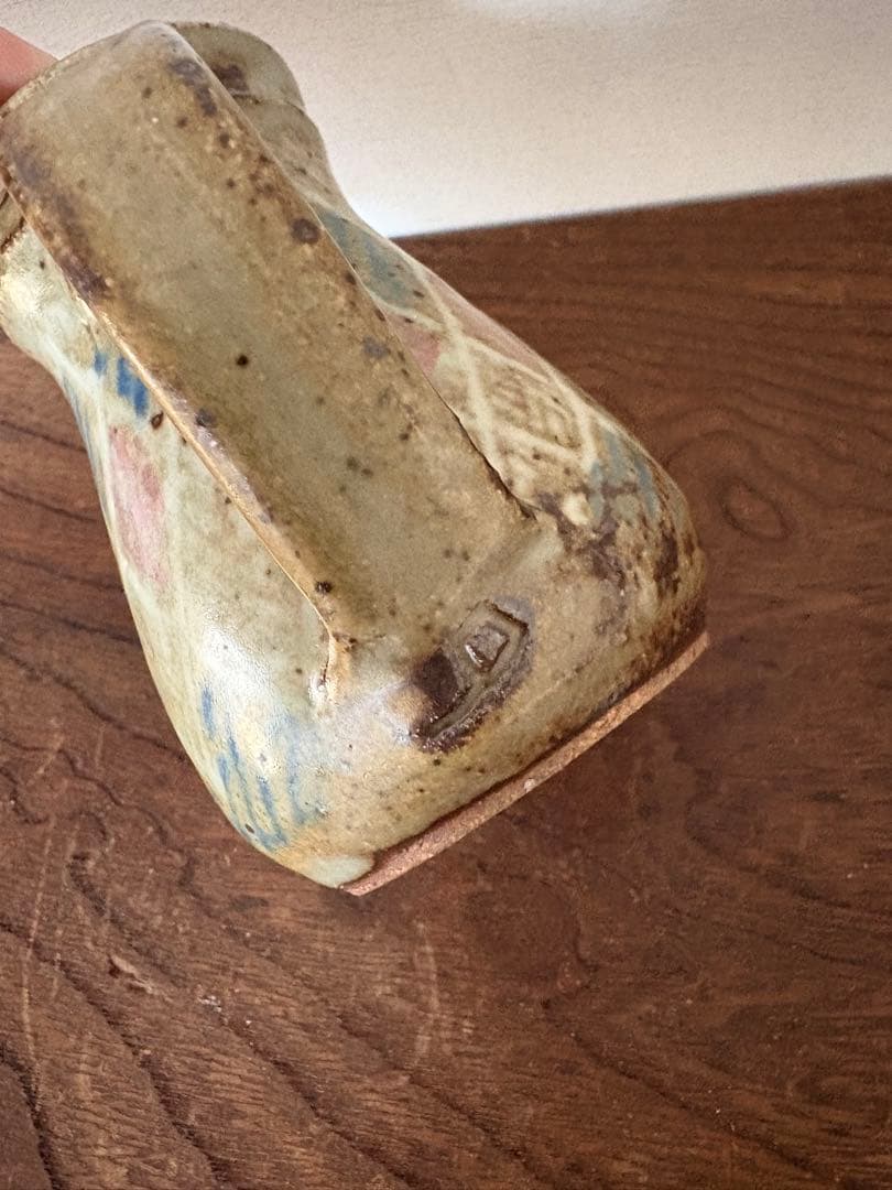 人間国宝　島岡達三　地釉縄文象嵌ジャグ　共箱　未使用品