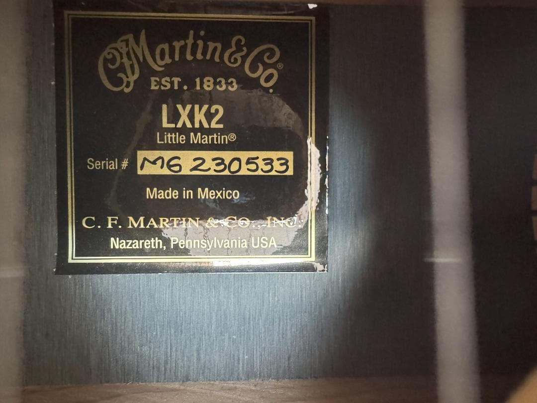 Martin LXK2（リトルマーチン）美品　ギグバッグ付き