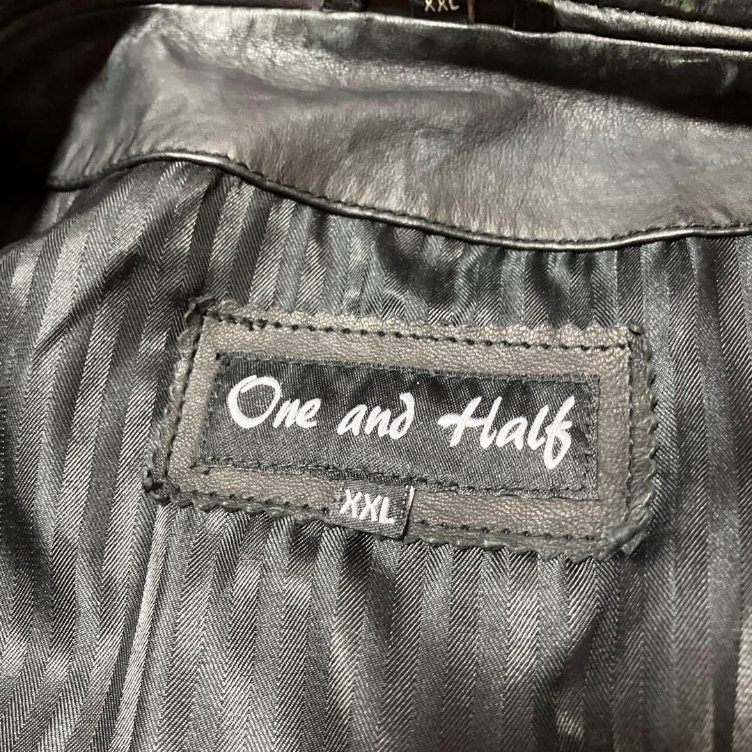 one and half ラムレザーシングルライダース ジャケット