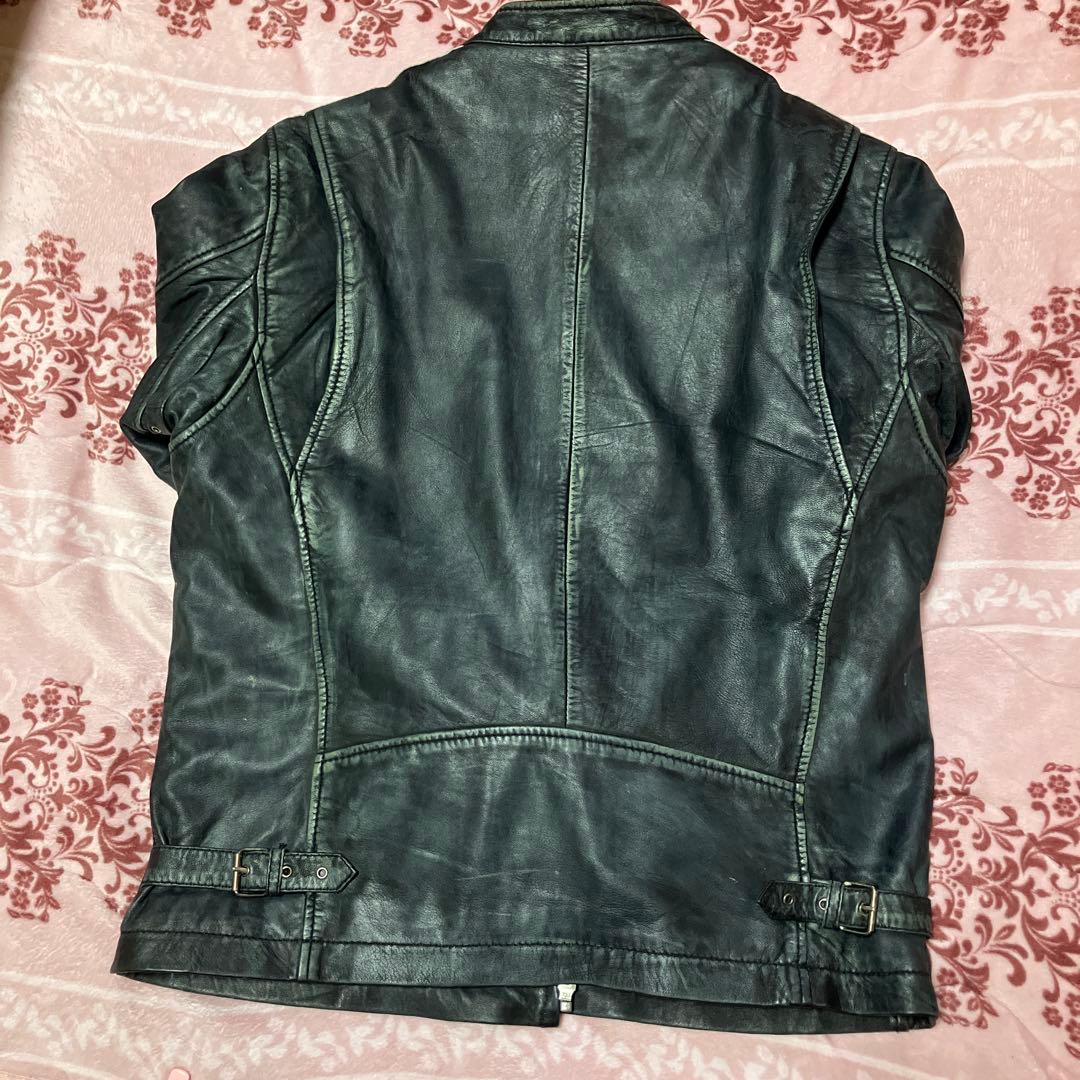 one and half ラムレザーシングルライダース ジャケット