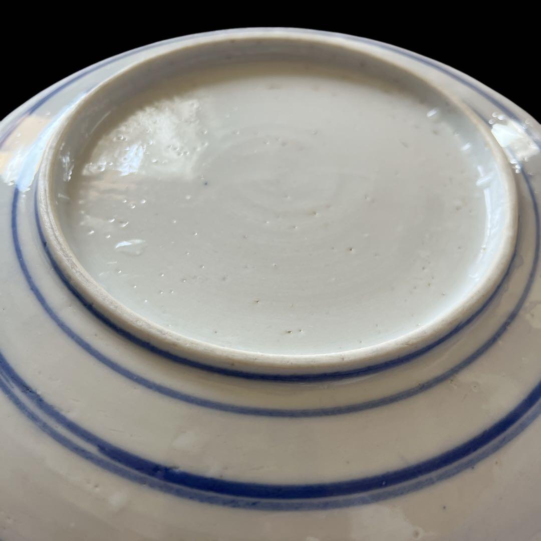 伊万里 中皿 アンティーク 明治前期 熊本城入場図 染付け 皿 骨董品