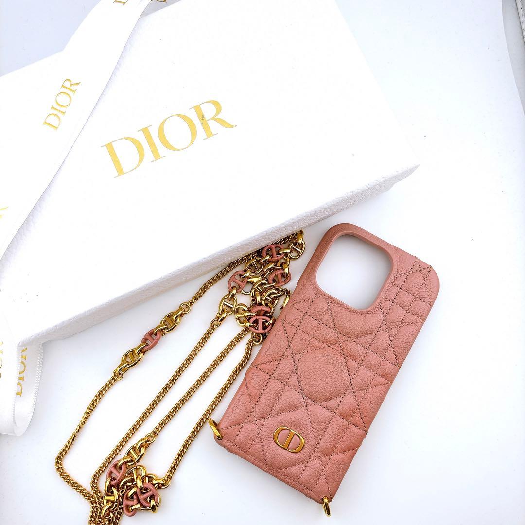 ディオール レディディオール iPhone14 Pro チェーン スマホケース