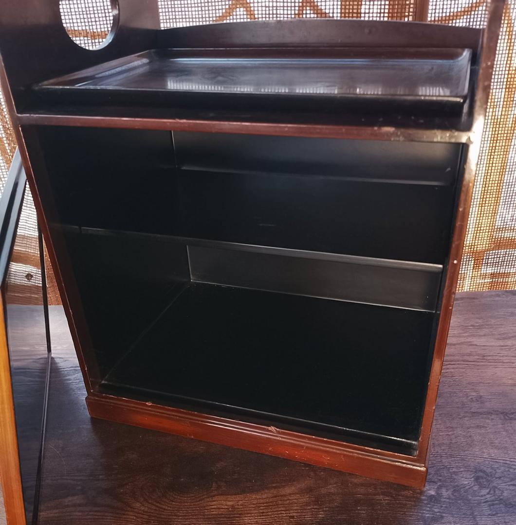 昭和レトロ 漆塗り 小箪笥 竹蒔絵 和家具 小引き出し 扉付き 和モダン 古民家