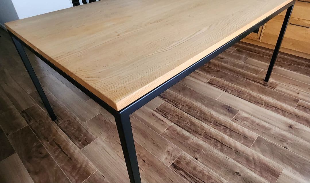 ダイニングテーブル アイアン×無垢材(オーク)