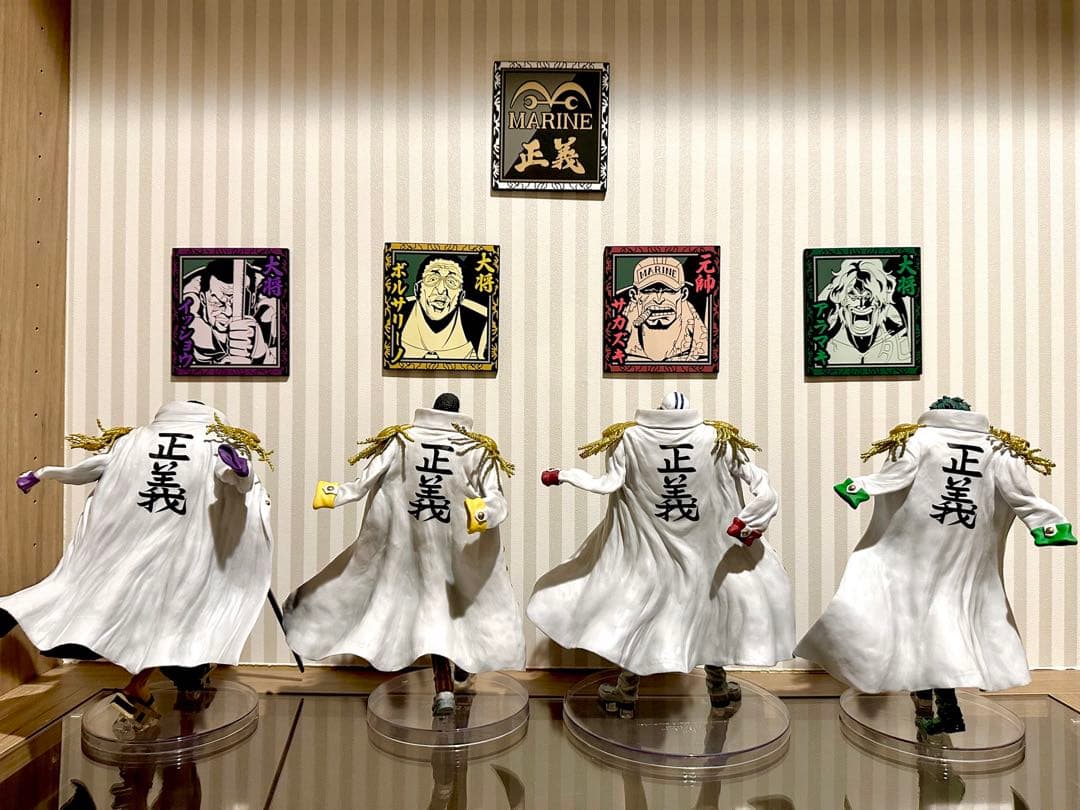 ワンピース　一番くじ　絶対的正義　コンプリート　フィギュア　サカズキ　ABCD