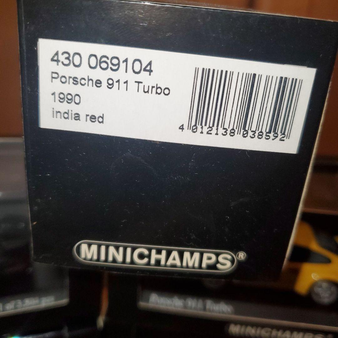 MINICHAMPS Porsche 911 turbo 6台セット赤、黄