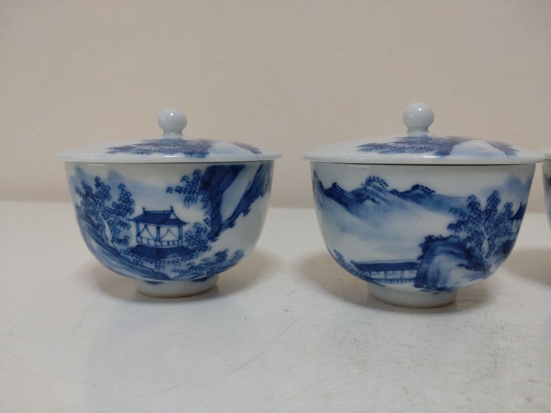 平安 春峯 茶器揃 急須 建水 茶碗五客 煎茶道具