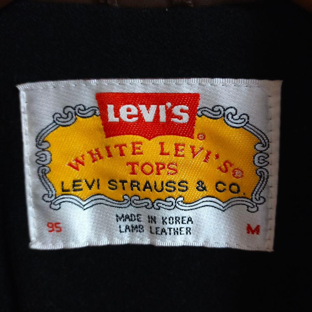 LEVI'S リーバイス 韓国製90s レザージャケット ライダース ラムレザー