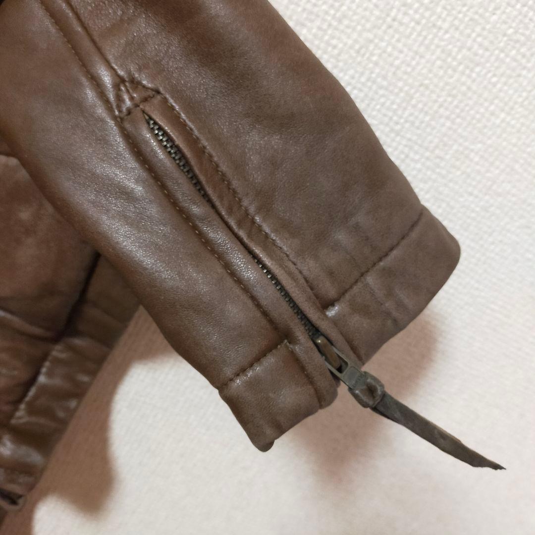 LEVI'S リーバイス 韓国製90s レザージャケット ライダース ラムレザー