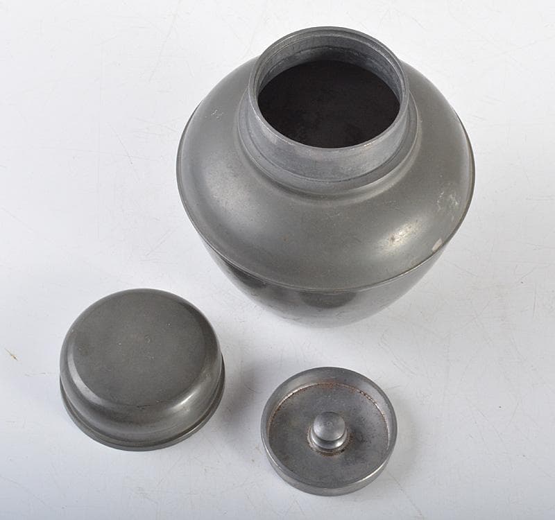 煎茶道具　古錫　茶壷　茶心壷　約696ｇ　MR4773