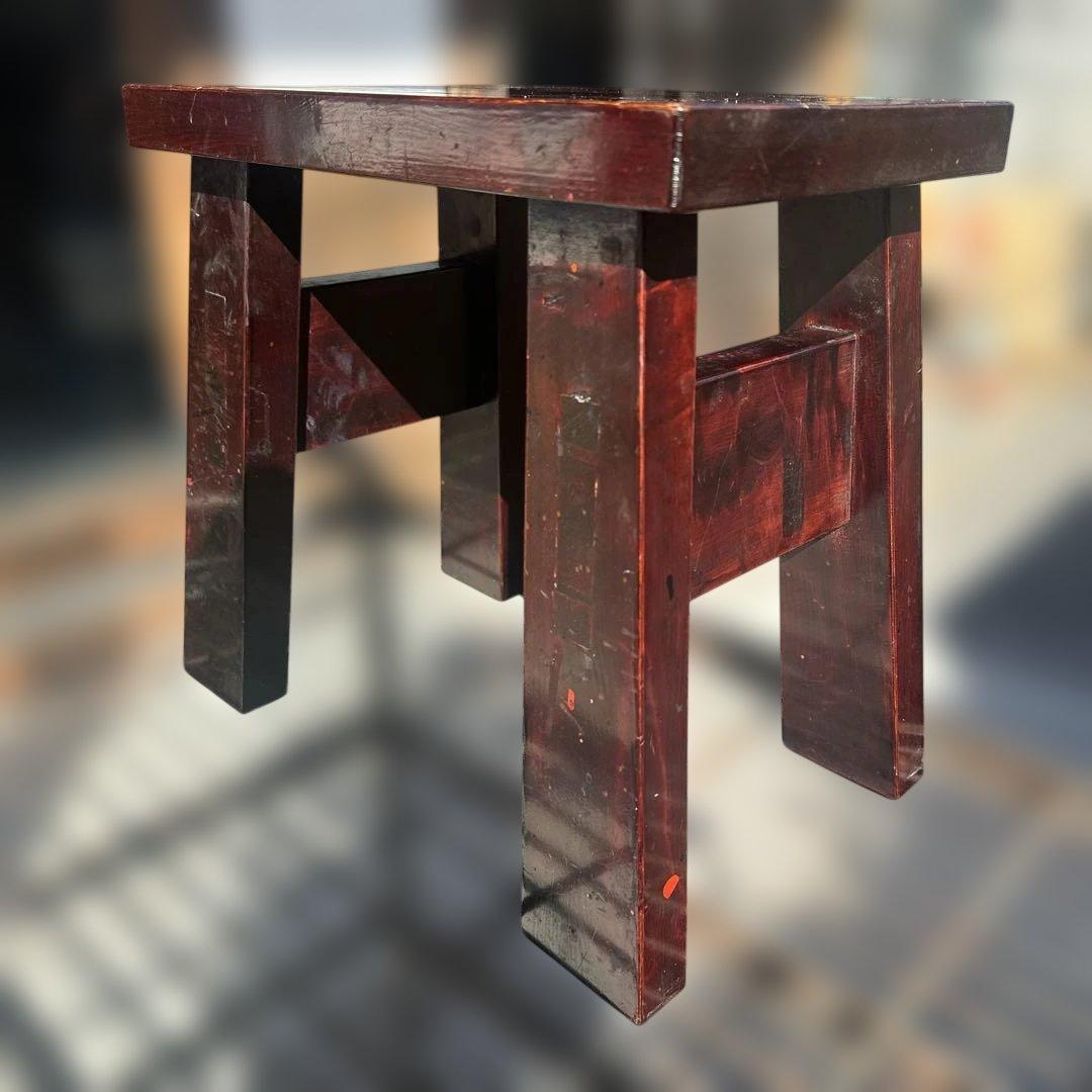 漆付着 漆器職人の作業台／Urushi Artisan’s Work Stool