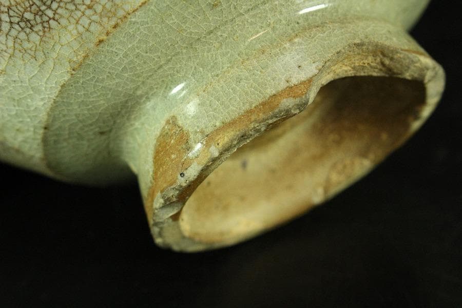 古美術 李朝 高麗 青磁 茶碗(K-A639)