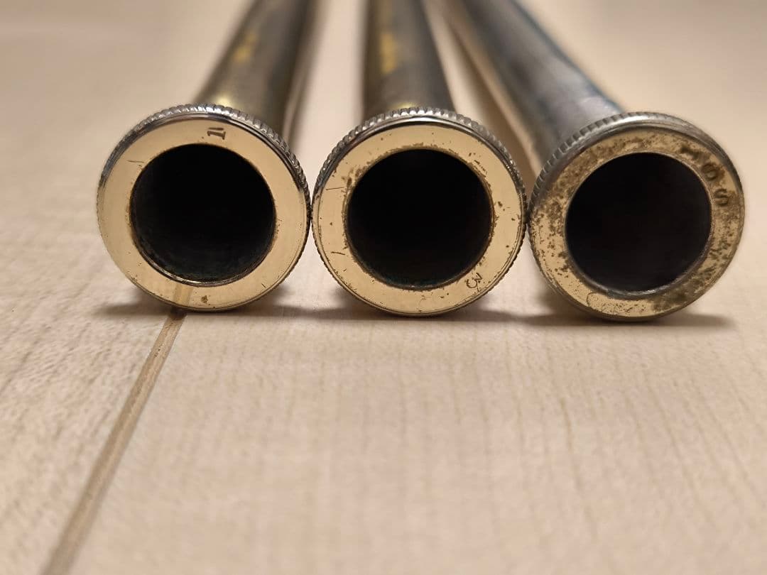 Shires シャイアーズ トロンボーン マウスパイプ 3本セット シルバー