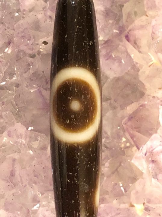 チベットジービーズ 西蔵天珠特殊龍三眼天珠(星)師珠タイガーアイズブレスレット