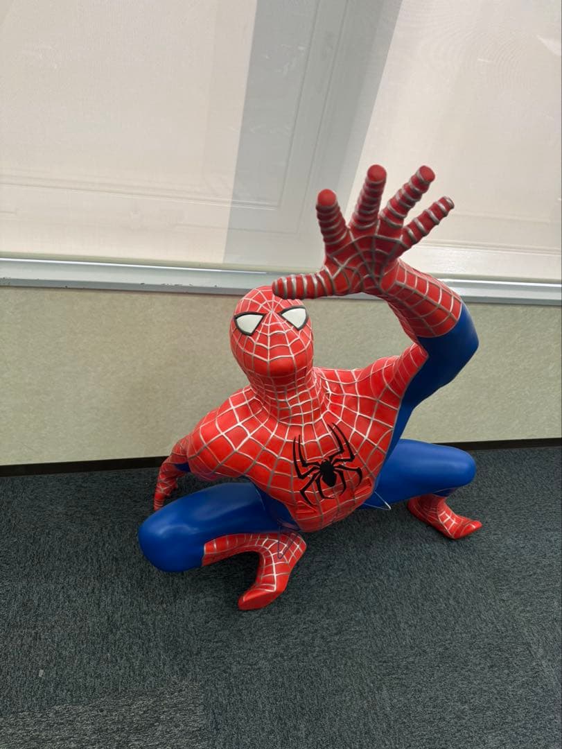 鈴木(中古品) 壁用　スパイダーマン　フィギュアビッグ　等身大フィギュア