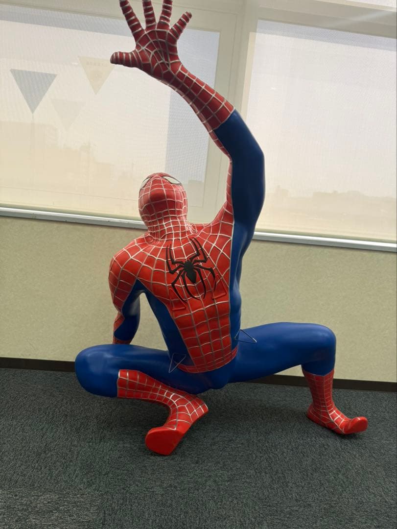 鈴木(中古品) 壁用　スパイダーマン　フィギュアビッグ　等身大フィギュア