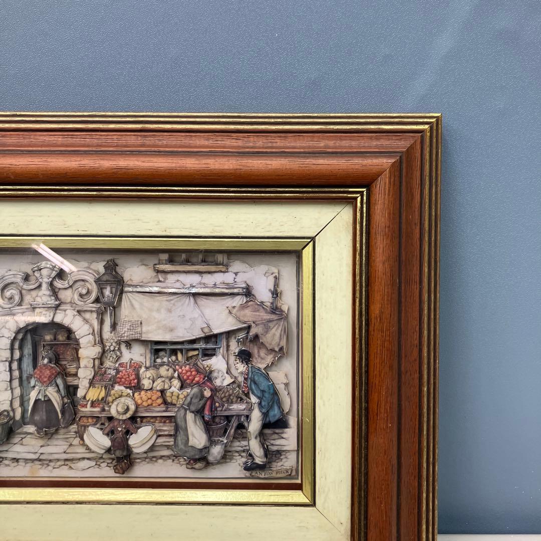 希少 アントン・ピック シャドーボックス 額装 壁掛け 3Dアート 立体絵