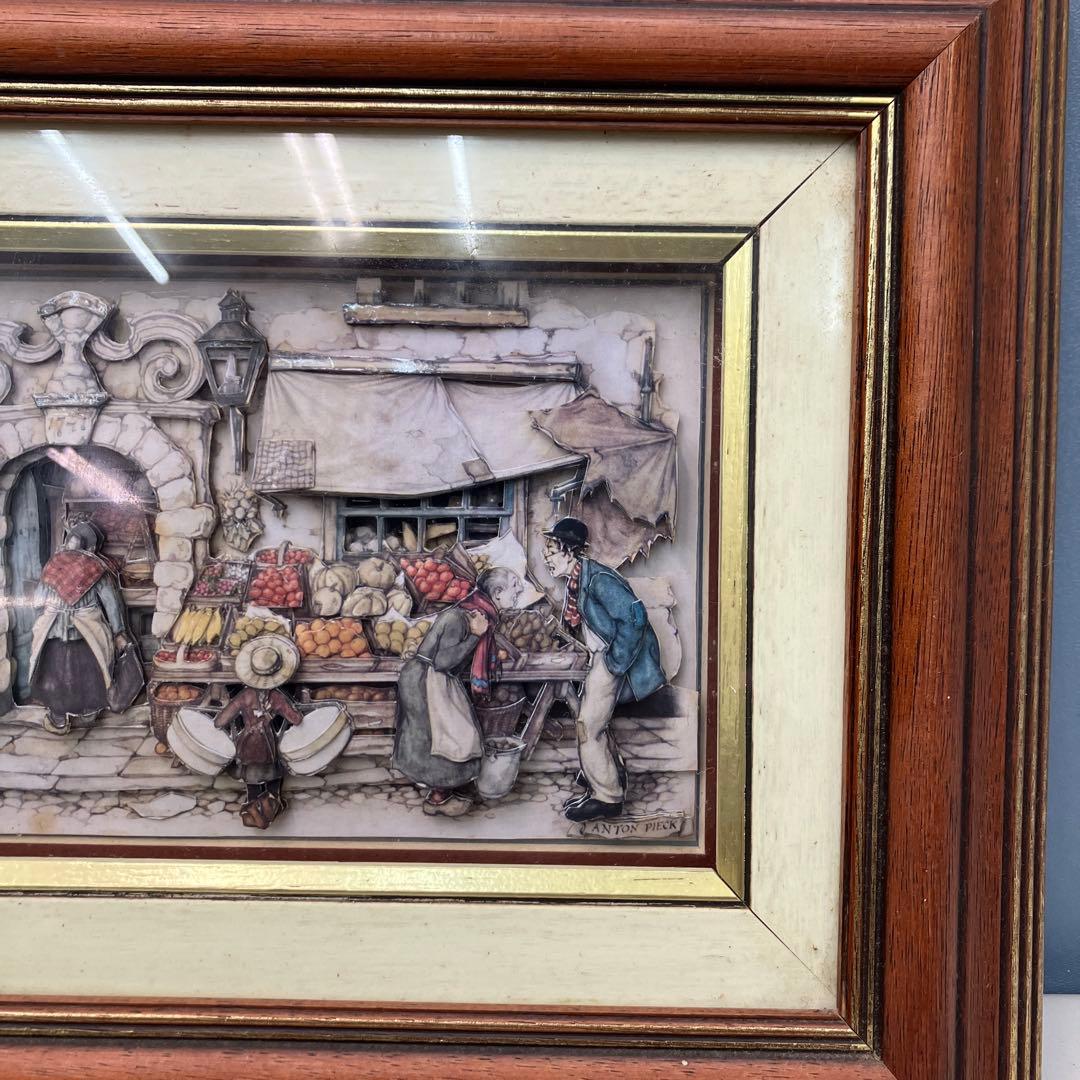 希少 アントン・ピック シャドーボックス 額装 壁掛け 3Dアート 立体絵