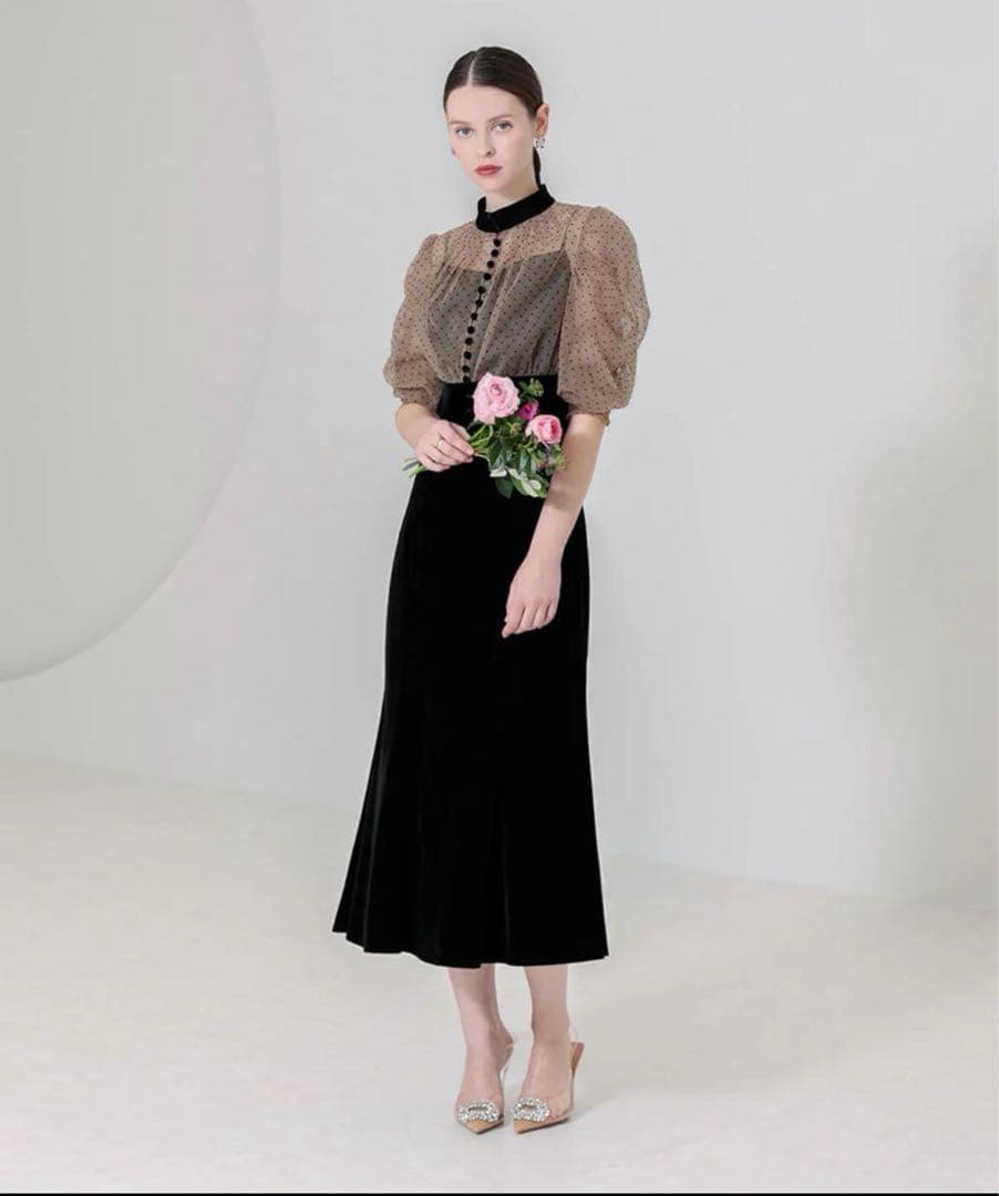 Leja/ドレス/お呼ばれ/結婚式/パーティー/ドット柄