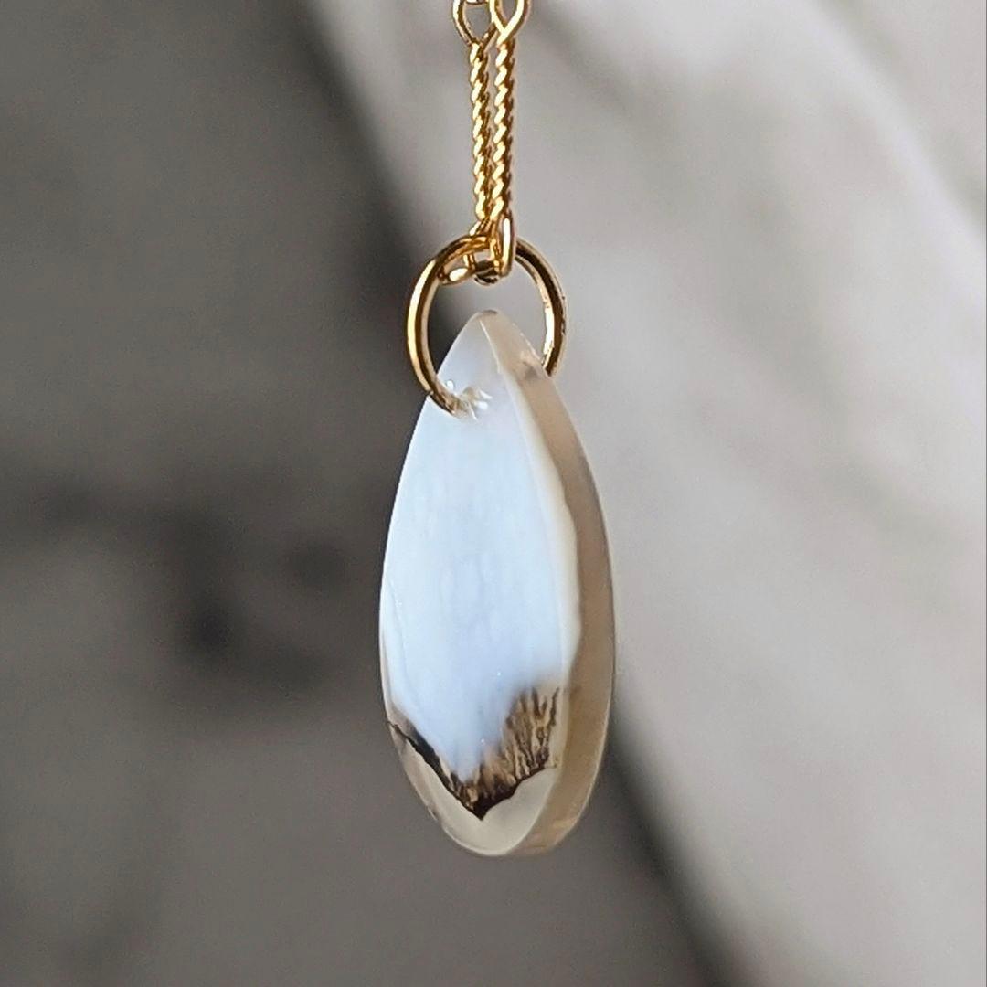 ♢miyumiyu♢K18 デンドリックアゲート4ct チャーム