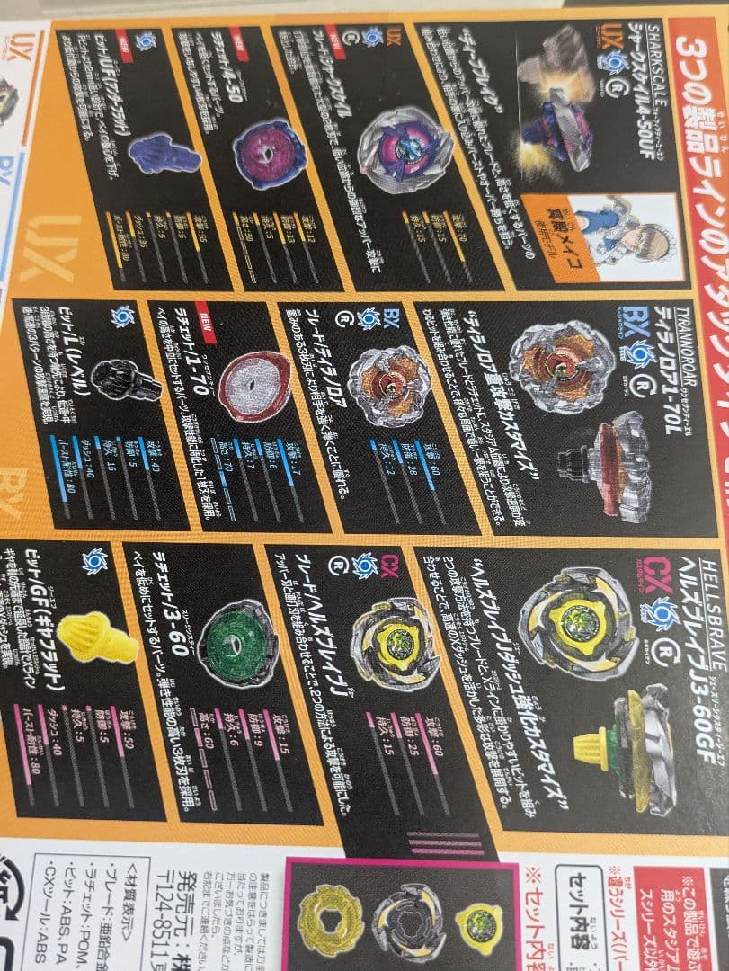 UX-15 シャークスケイルデッキセット×3　ベイコード2