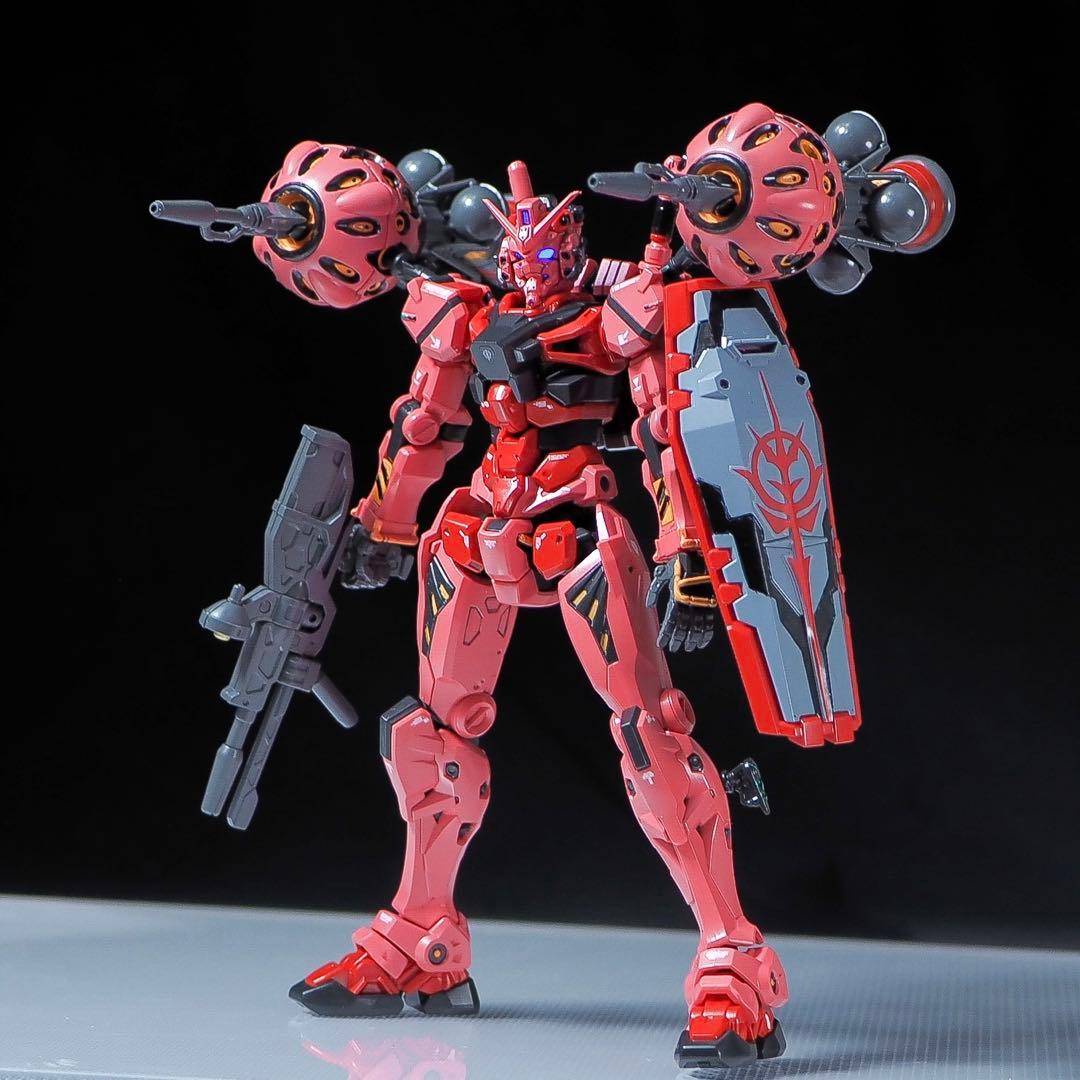 hg 赤いガンダム　塗装済み完成品　全塗装　徹底塗り分け