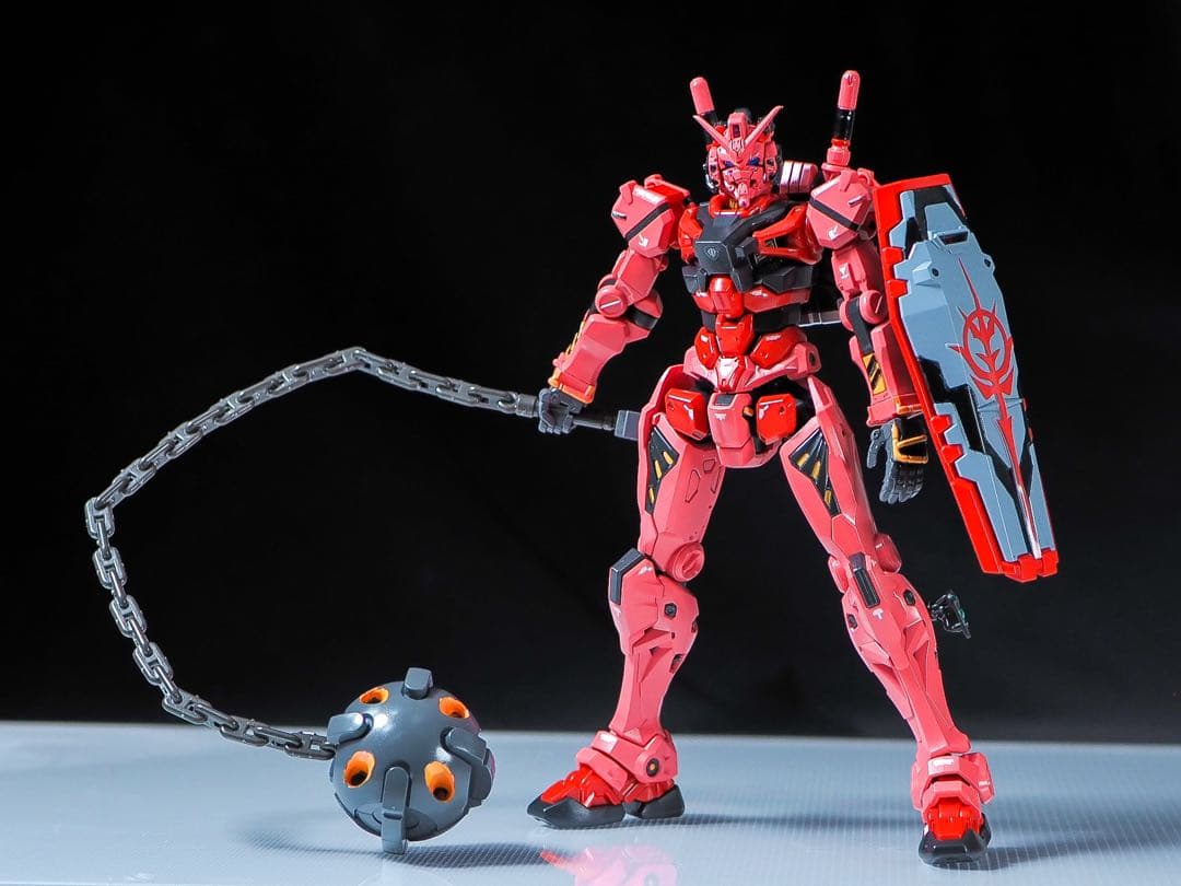 hg 赤いガンダム　塗装済み完成品　全塗装　徹底塗り分け